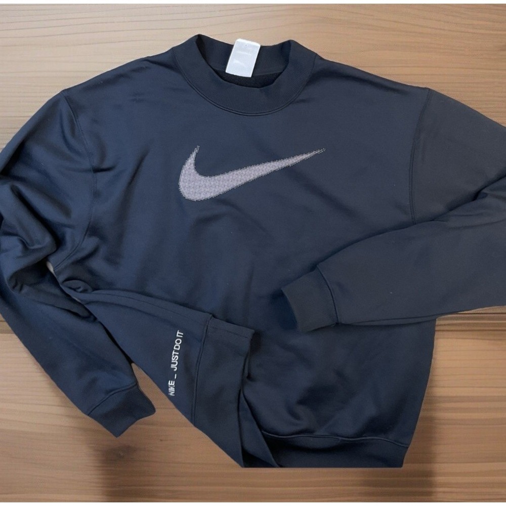 Nike Therma Fit Sweatshirt Pullover Relaxed Fit ‎ Crewneck Black DQ5524 Women XS